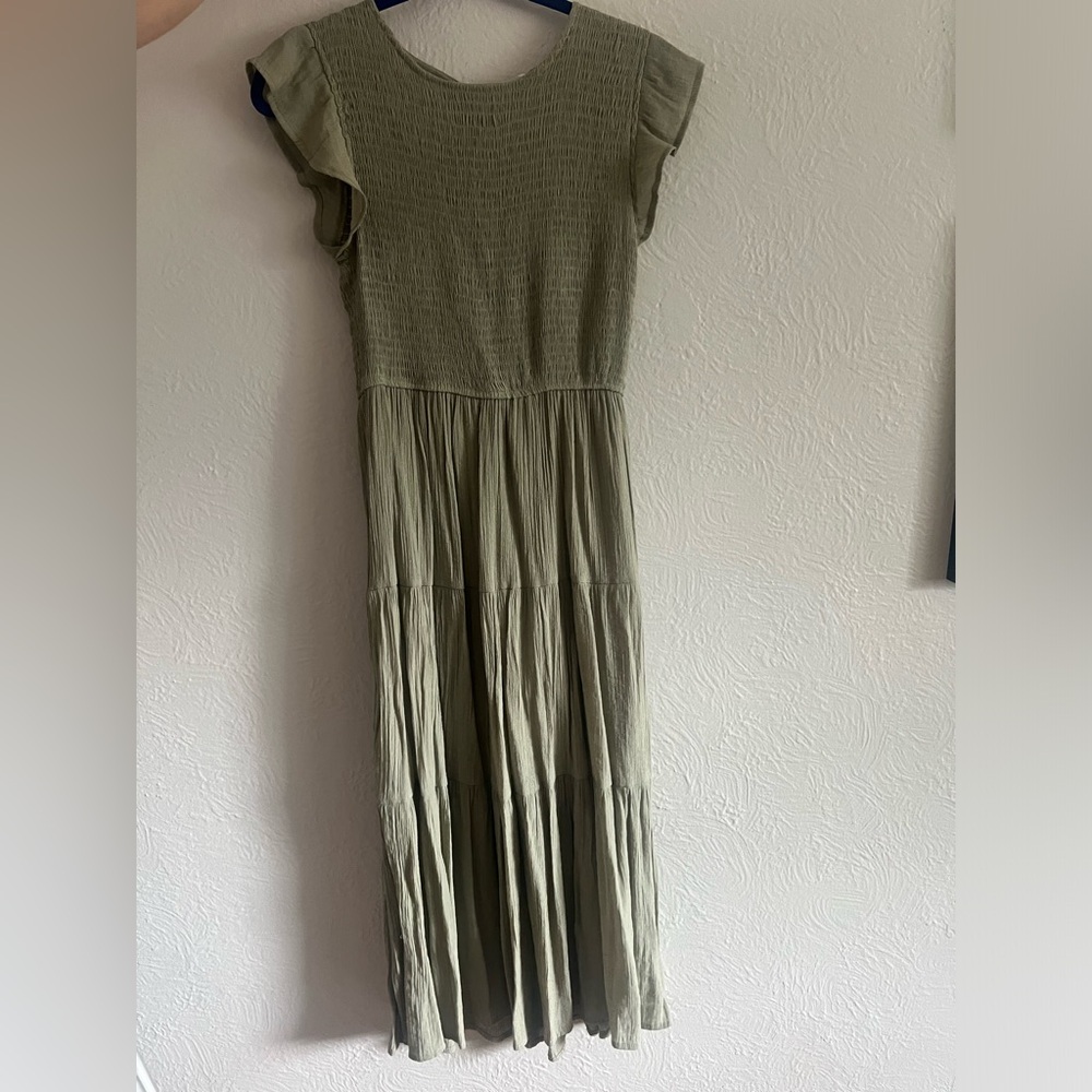 Green Casual Maxi Sundress, brand: By The River